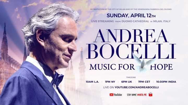 安德烈·波切利(Andrea Bocelli-Music For Hope)|在空无一人的米兰大教堂，用歌声为天下疗伤
